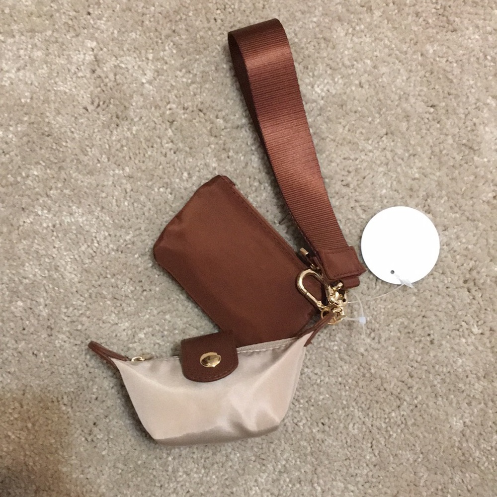Dual Pouch Wristlet Keychain Set